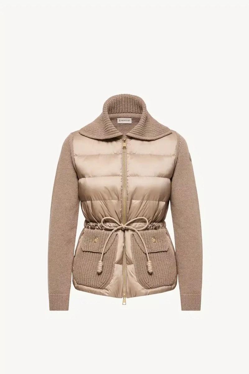Moncler Wool & Cashmere Blend Padded Zip-up Cardigan | Thumbnail 2 Moncler Wool & Cashmere Blend Padded Zip-up Cardigan | Thumbnail 2