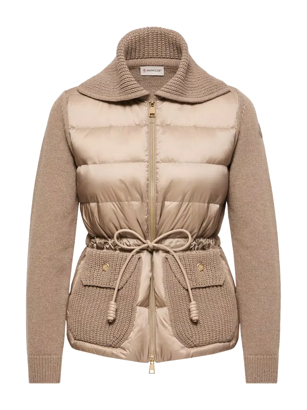 Wool & Cashmere Blend Padded Zip-up Cardigan Wool & Cashmere Blend Padded Zip-up Cardigan