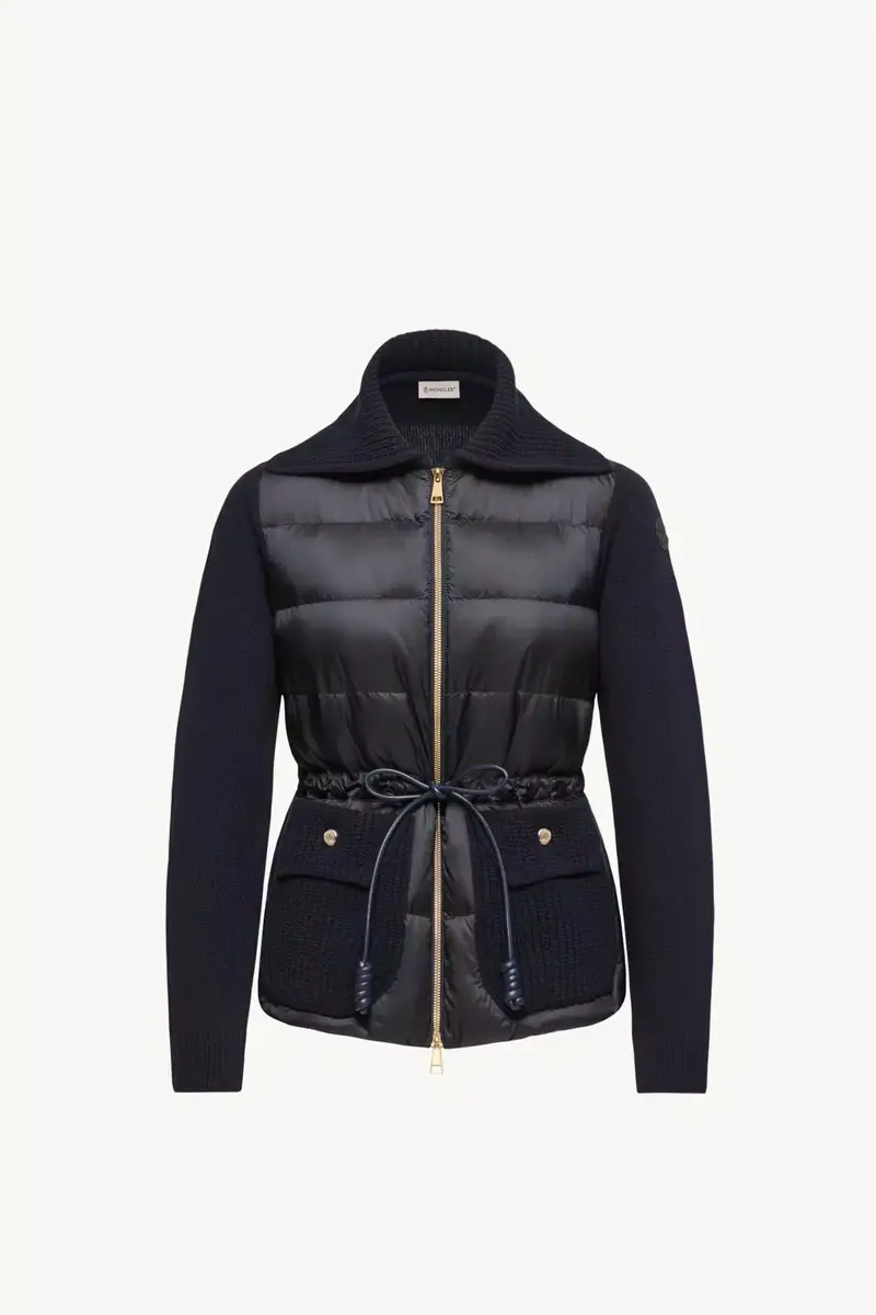 Moncler Wool & Cashmere Blend Padded Zip-up Cardigan | Thumbnail 2