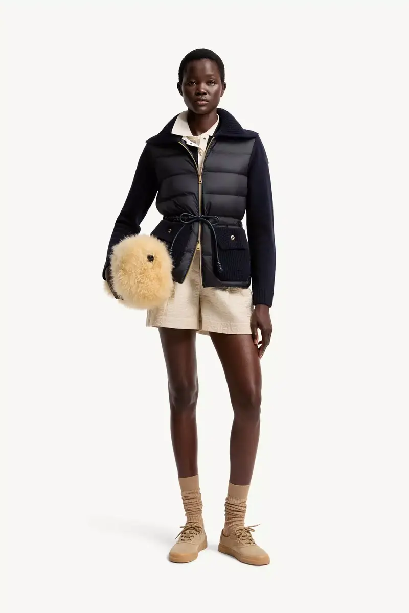 Moncler Wool & Cashmere Blend Padded Zip-up Cardigan | Thumbnail 3