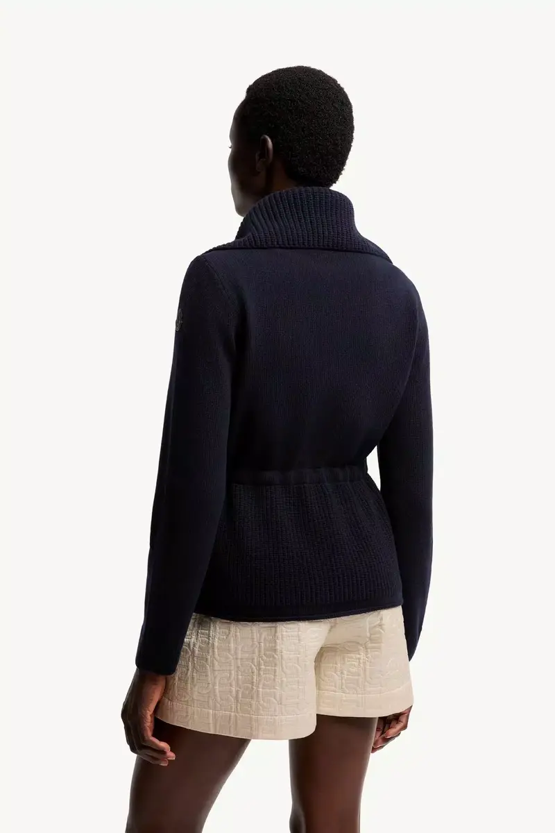 Moncler Wool & Cashmere Blend Padded Zip-up Cardigan | Thumbnail 6