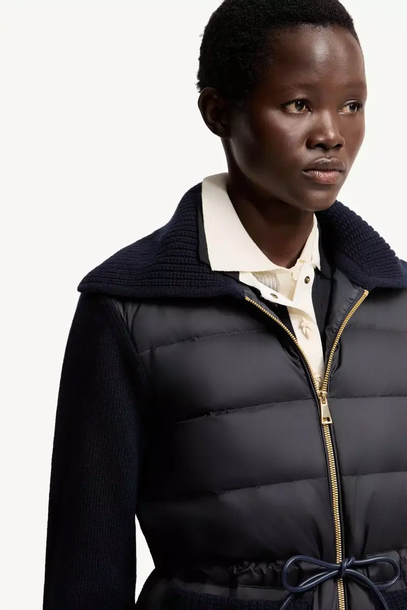 Moncler Wool & Cashmere Blend Padded Zip-up Cardigan | Thumbnail 7