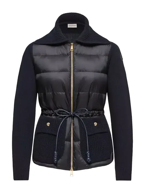 Wool & Cashmere Blend Padded Zip-up Cardigan Wool & Cashmere Blend Padded Zip-up Cardigan