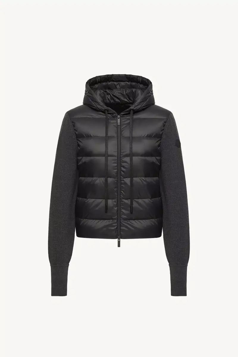 Moncler Wool Hooded Padded Zip-up Cardigan | Thumbnail 2 Moncler Wool Hooded Padded Zip-up Cardigan | Thumbnail 2