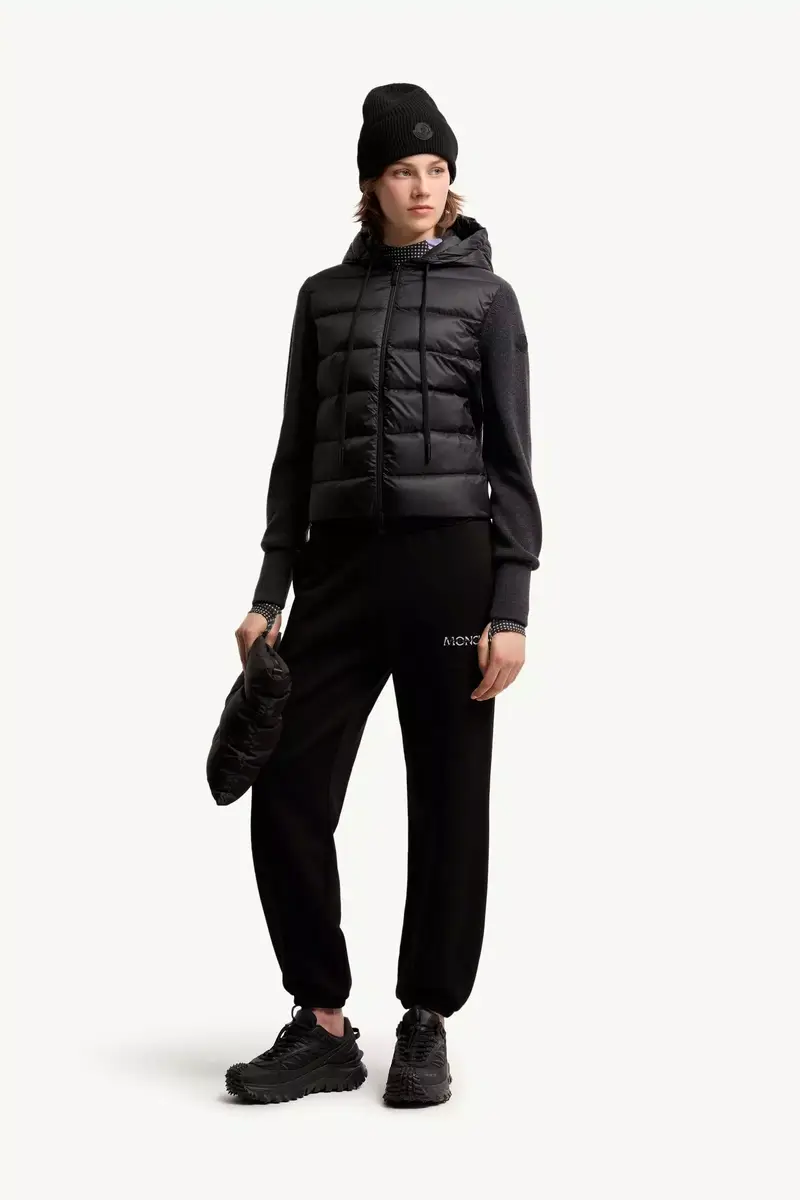 Moncler Wool Hooded Padded Zip-up Cardigan | Thumbnail 3 Moncler Wool Hooded Padded Zip-up Cardigan | Thumbnail 3