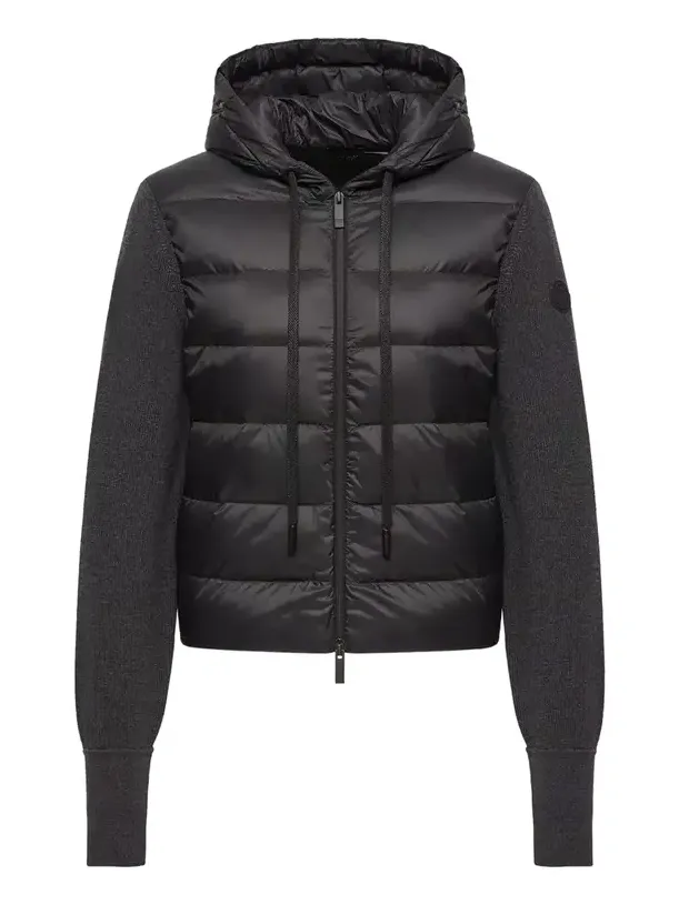 Moncler Wool Hooded Padded Zip-up Cardigan