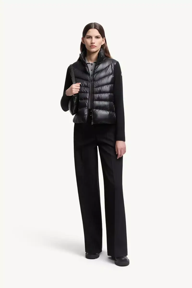 Moncler Padded Wool Zip-up Cardigan | Thumbnail 3 Moncler Padded Wool Zip-up Cardigan | Thumbnail 3