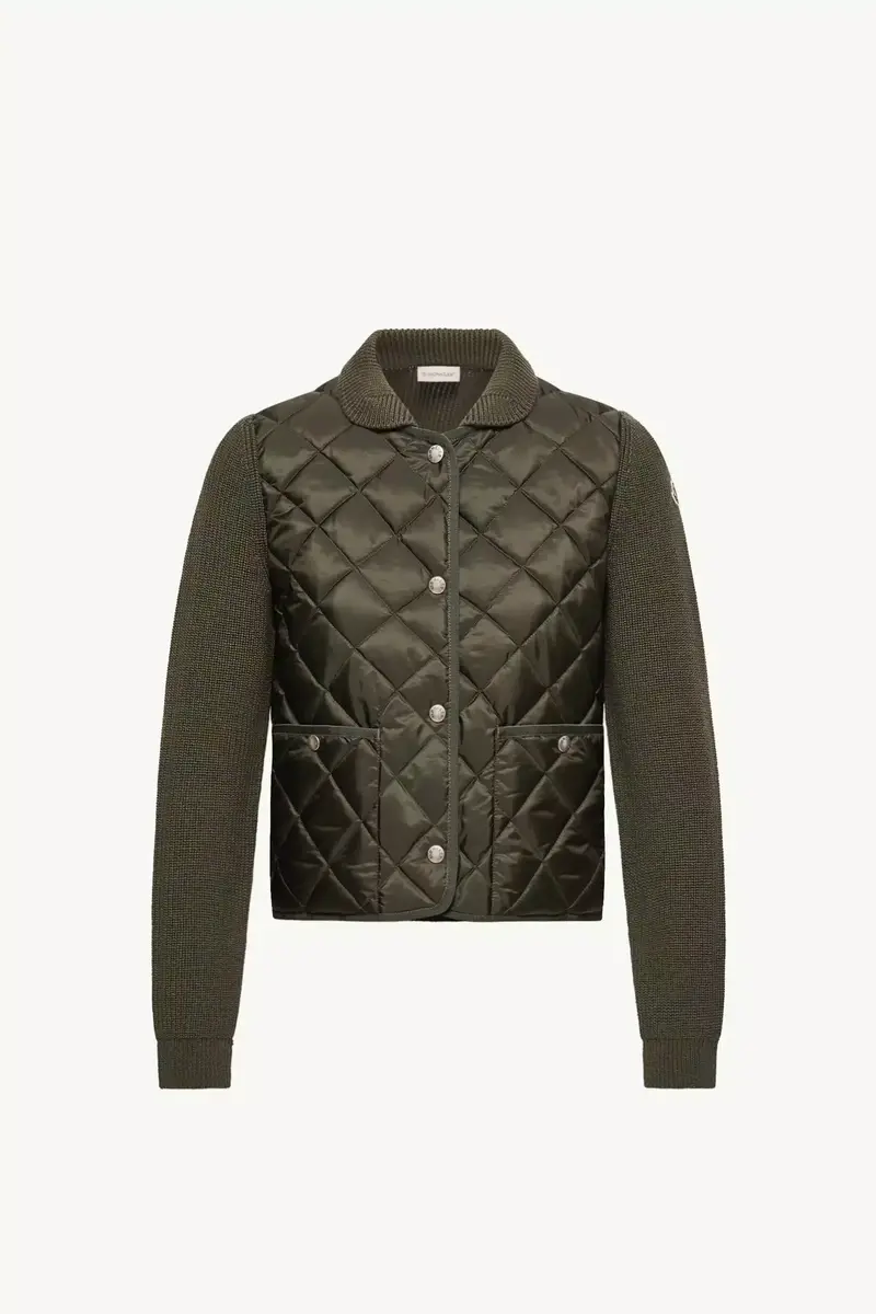 Moncler Diamond Quilted Padded Wool Cardigan | Thumbnail 2 Moncler Diamond Quilted Padded Wool Cardigan | Thumbnail 2