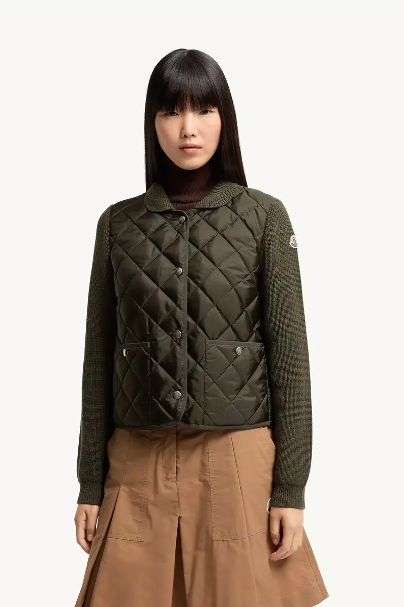 Moncler Diamond Quilted Padded Wool Cardigan | Thumbnail 5 Moncler Diamond Quilted Padded Wool Cardigan | Thumbnail 5