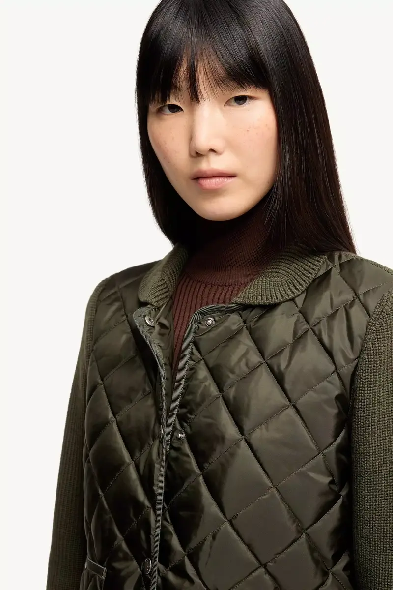 Moncler Diamond Quilted Padded Wool Cardigan | Thumbnail 7 Moncler Diamond Quilted Padded Wool Cardigan | Thumbnail 7