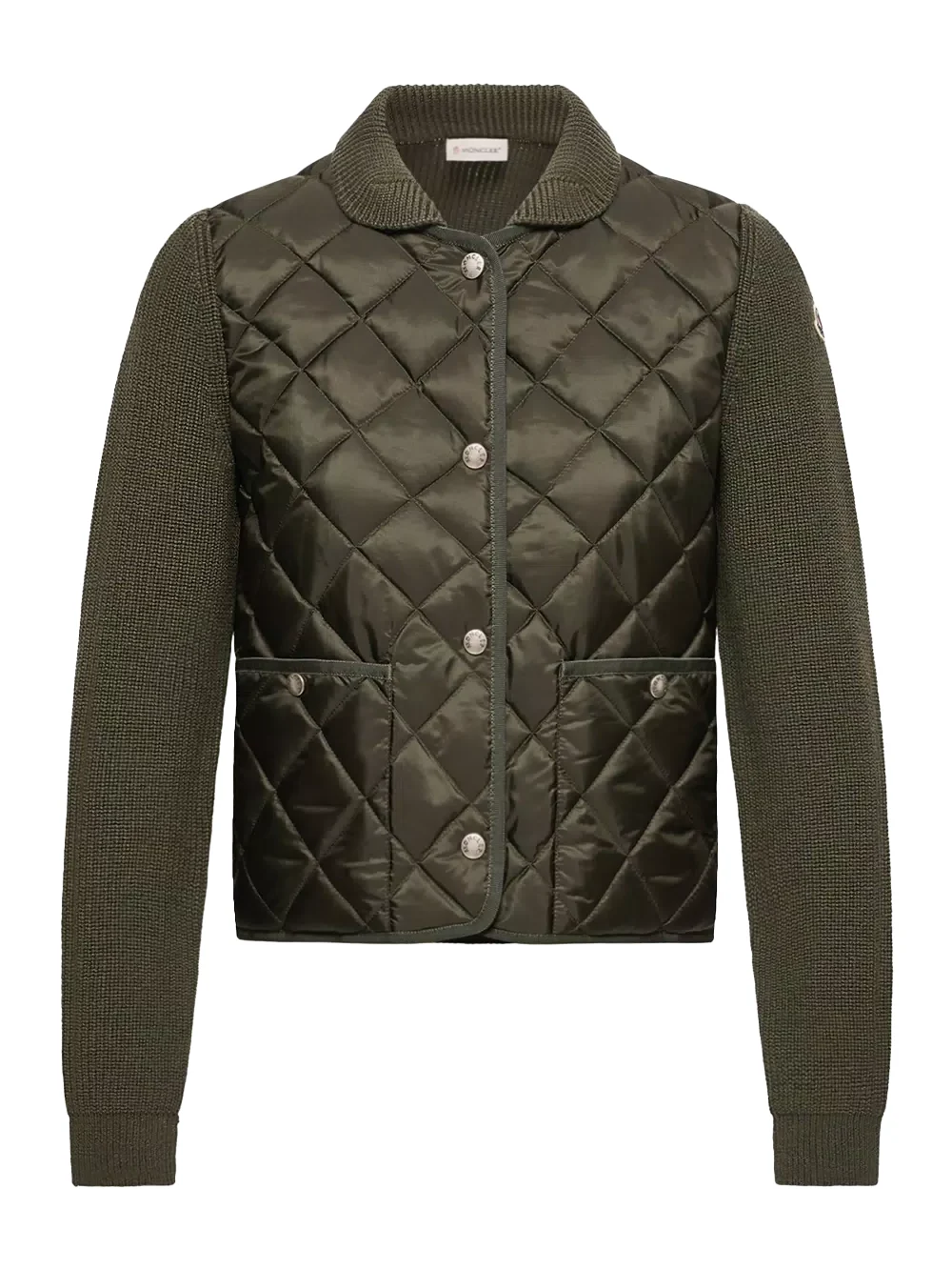 Moncler Diamond Quilted Padded Wool Cardigan