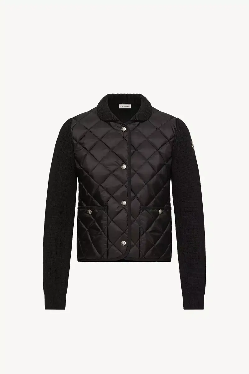 Moncler Diamond Quilted Padded Wool Cardigan | Thumbnail 2 Moncler Diamond Quilted Padded Wool Cardigan | Thumbnail 2