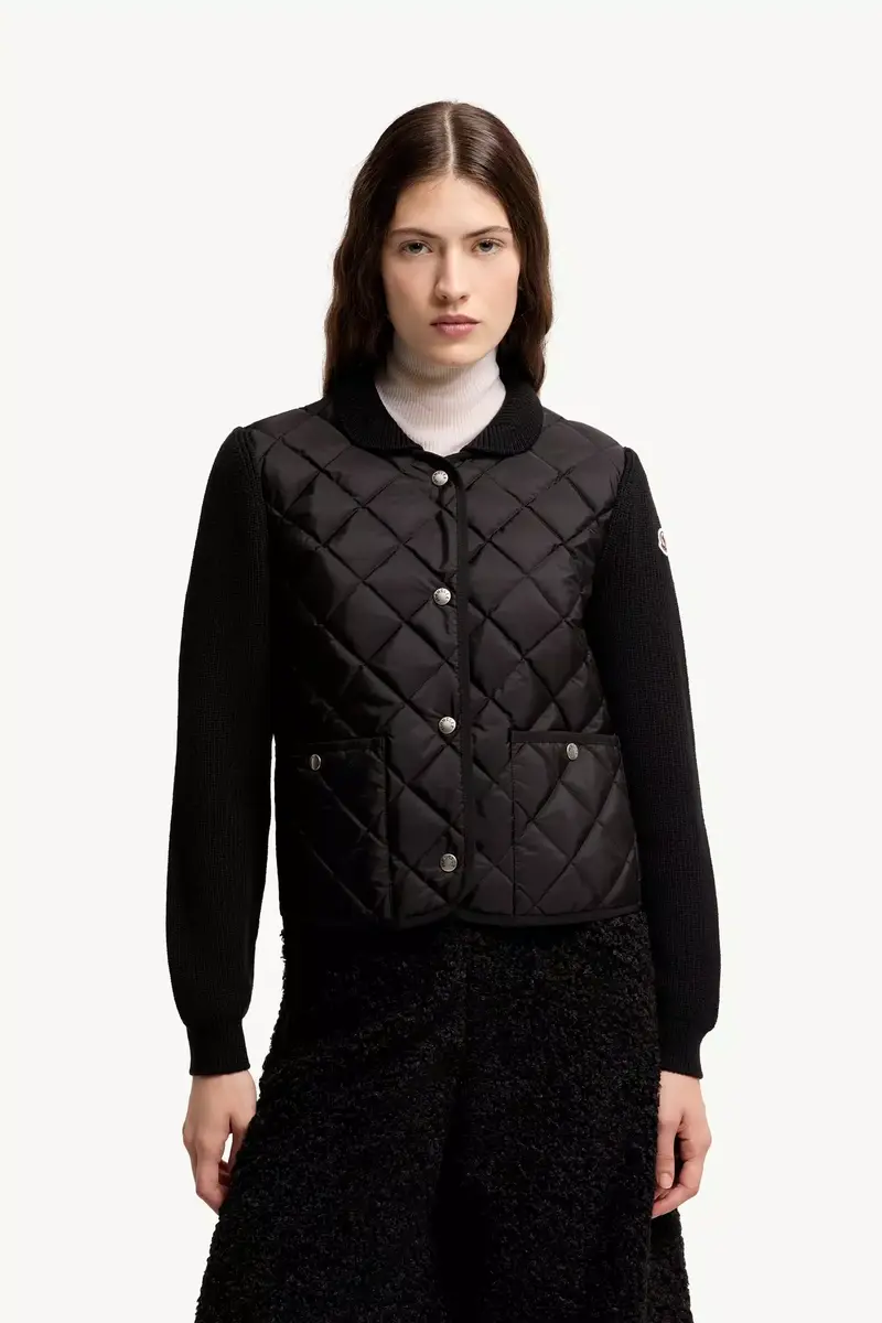 Moncler Diamond Quilted Padded Wool Cardigan | Thumbnail 5 Moncler Diamond Quilted Padded Wool Cardigan | Thumbnail 5