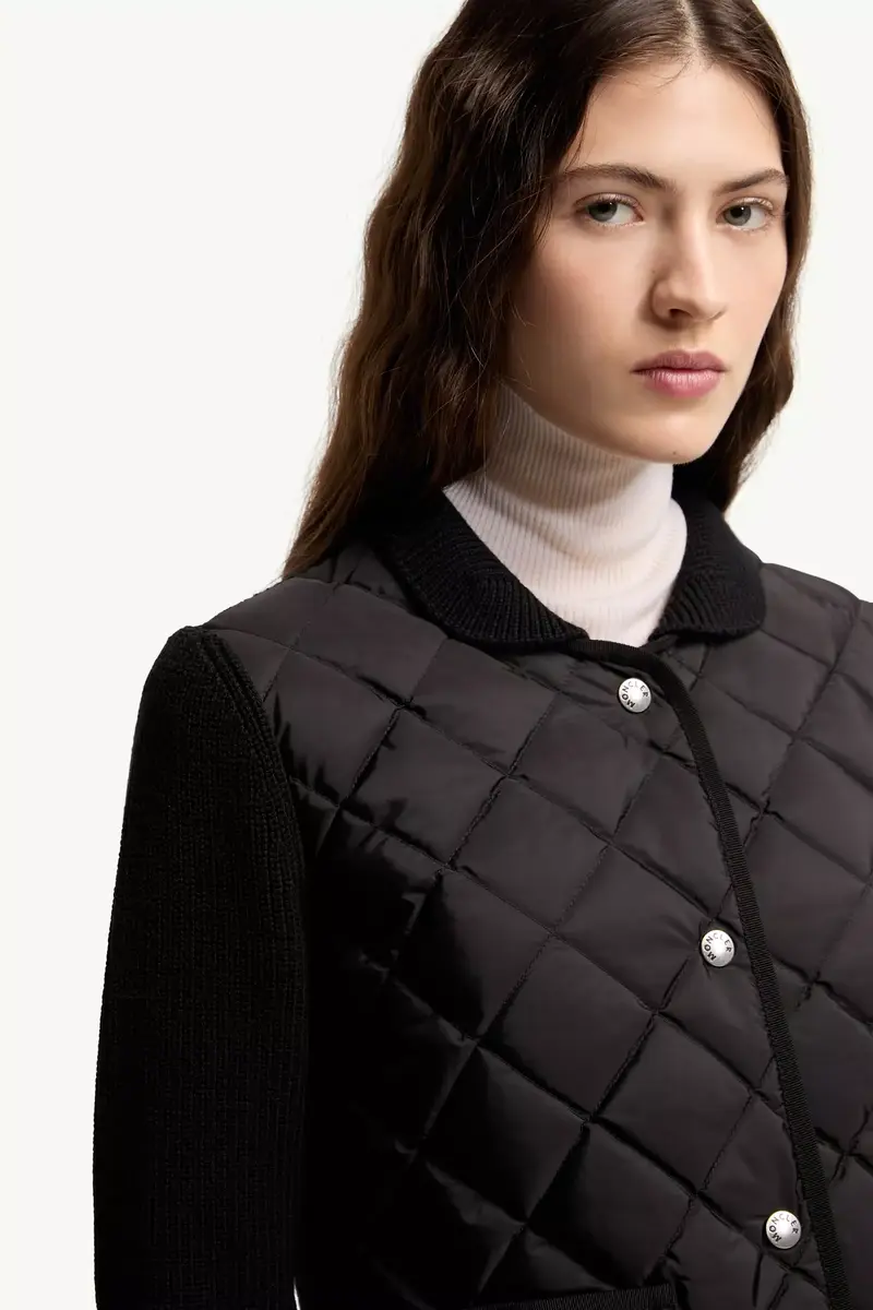 Moncler Diamond Quilted Padded Wool Cardigan | Thumbnail 7 Moncler Diamond Quilted Padded Wool Cardigan | Thumbnail 7