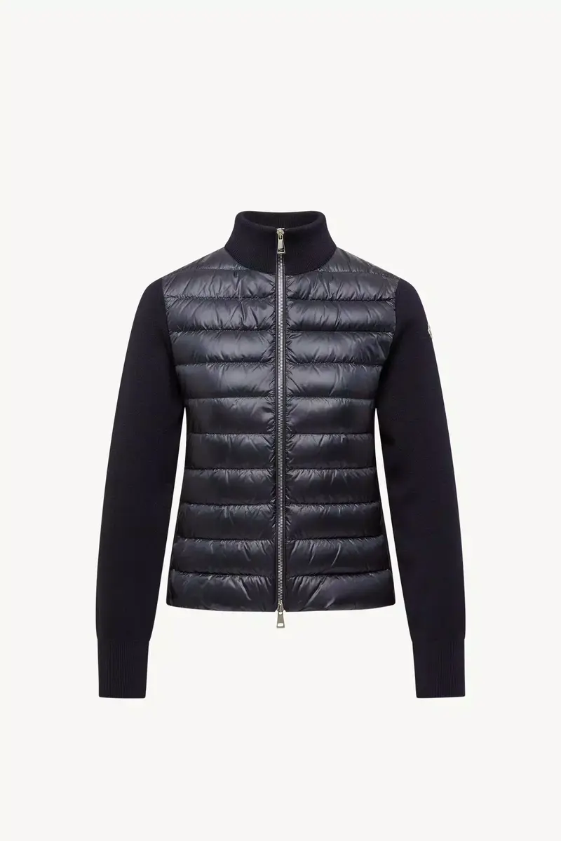 Moncler Padded Wool Zip-up Cardigan | Thumbnail 2 Moncler Padded Wool Zip-up Cardigan | Thumbnail 2