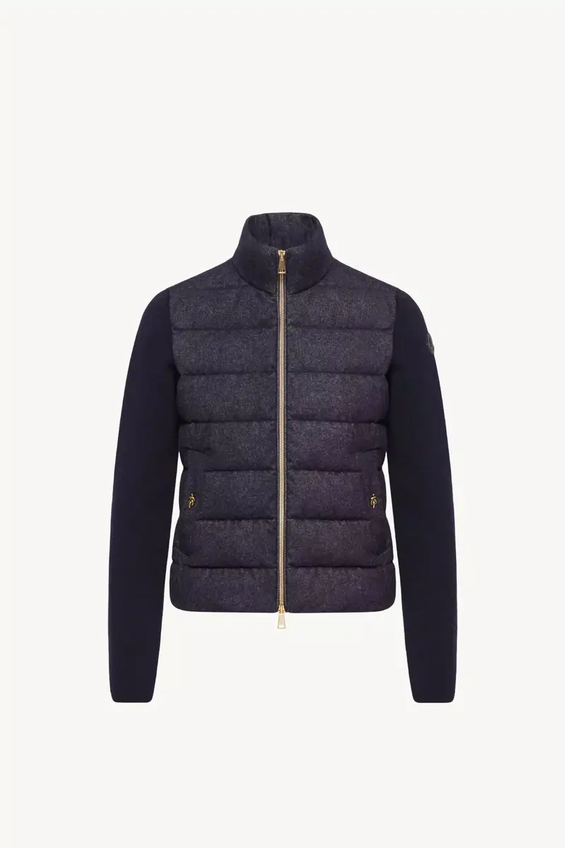 Moncler Wool & Cashmere Padded Zip-up Cardigan | Thumbnail 2