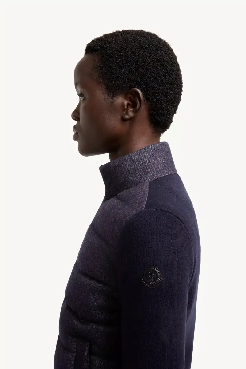 Moncler Wool & Cashmere Padded Zip-up Cardigan | Thumbnail 4