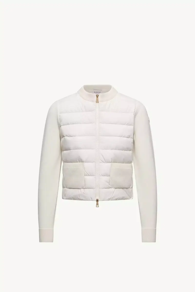 Moncler Wool Padded Zip-up Cardigan | Thumbnail 2 Moncler Wool Padded Zip-up Cardigan | Thumbnail 2