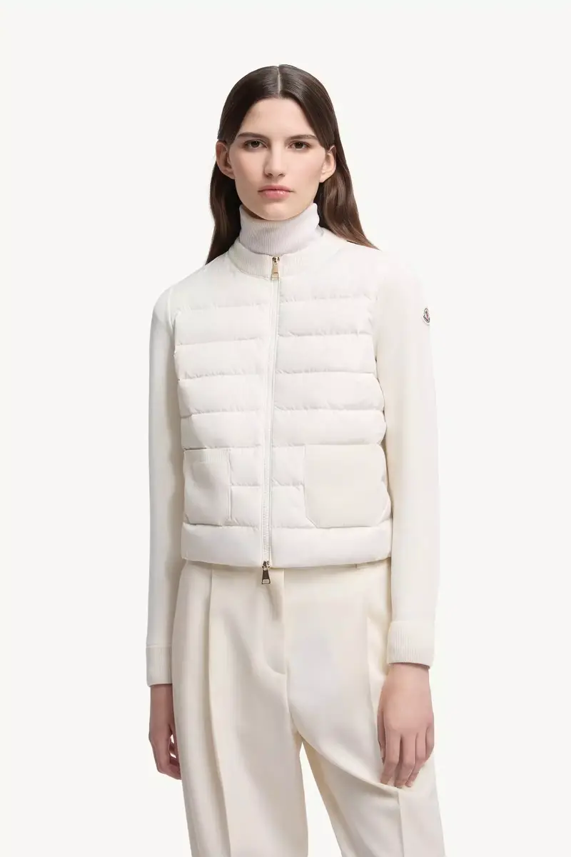 Moncler Wool Padded Zip-up Cardigan | Thumbnail 5 Moncler Wool Padded Zip-up Cardigan | Thumbnail 5