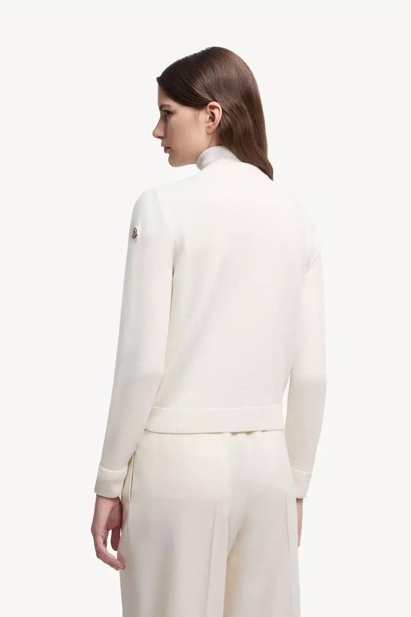Moncler Wool Padded Zip-up Cardigan | Thumbnail 6 Moncler Wool Padded Zip-up Cardigan | Thumbnail 6