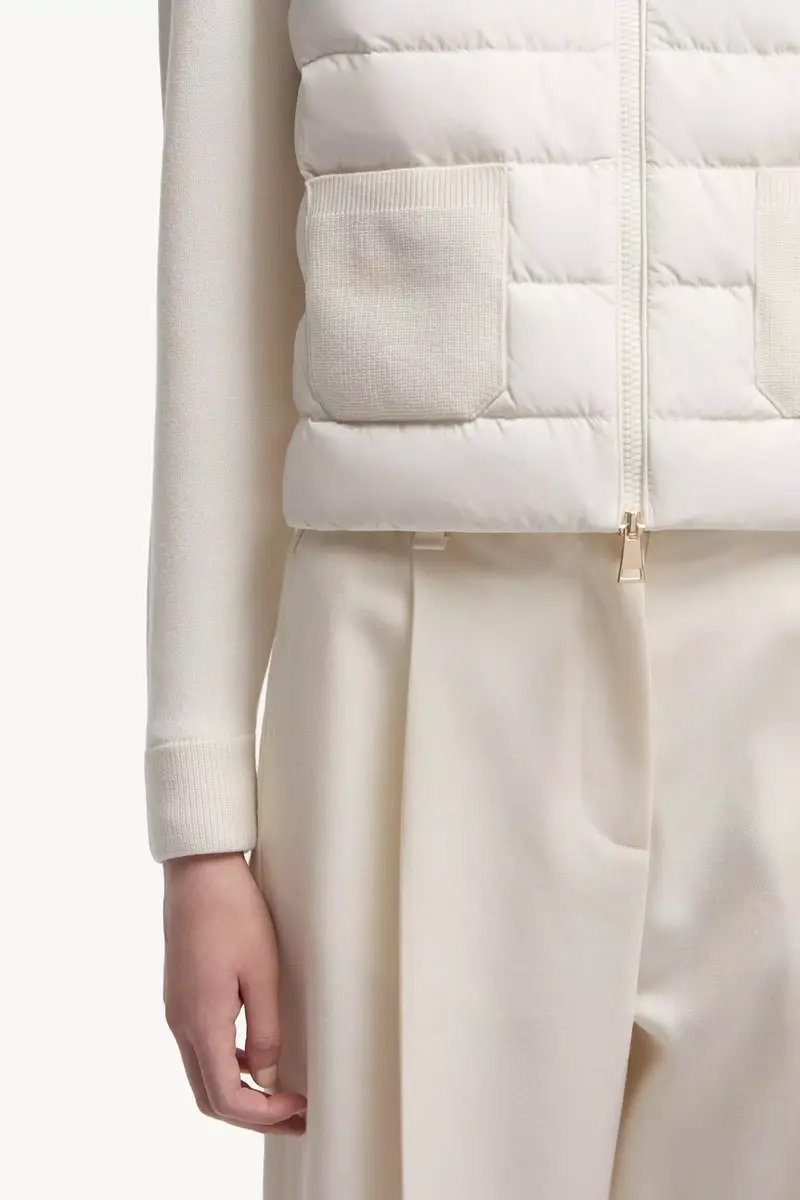 Moncler Wool Padded Zip-up Cardigan | Thumbnail 7 Moncler Wool Padded Zip-up Cardigan | Thumbnail 7