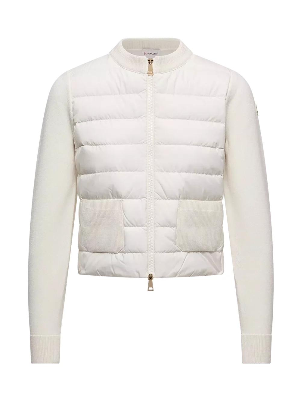 Moncler Wool Padded Zip-up Cardigan