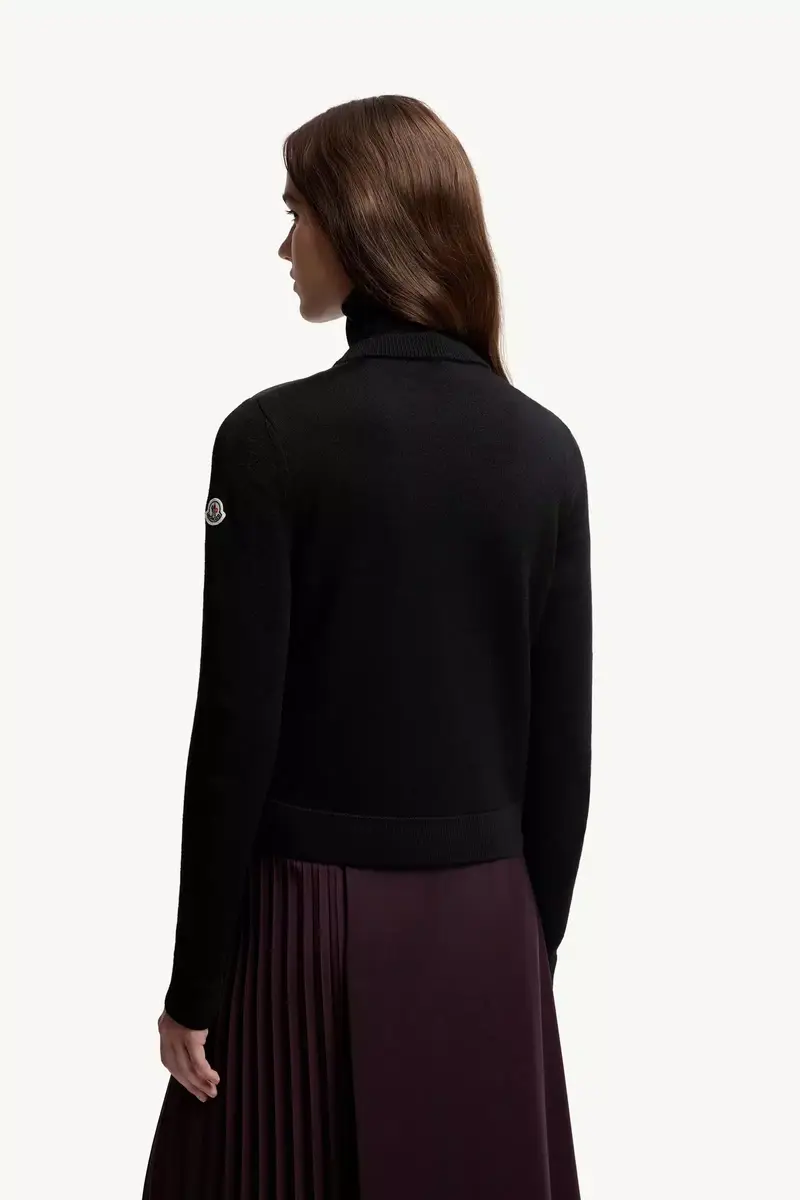 Moncler Wool Padded Zip-up Cardigan | Thumbnail 6 Moncler Wool Padded Zip-up Cardigan | Thumbnail 6