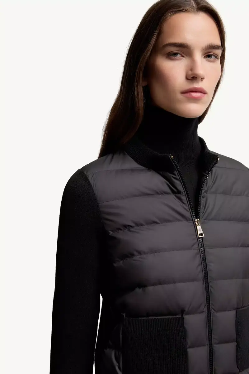 Moncler Wool Padded Zip-up Cardigan | Thumbnail 7 Moncler Wool Padded Zip-up Cardigan | Thumbnail 7
