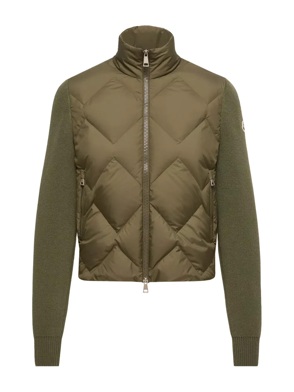 Moncler Wool & Cashmere Padded Zip-up Cardigan