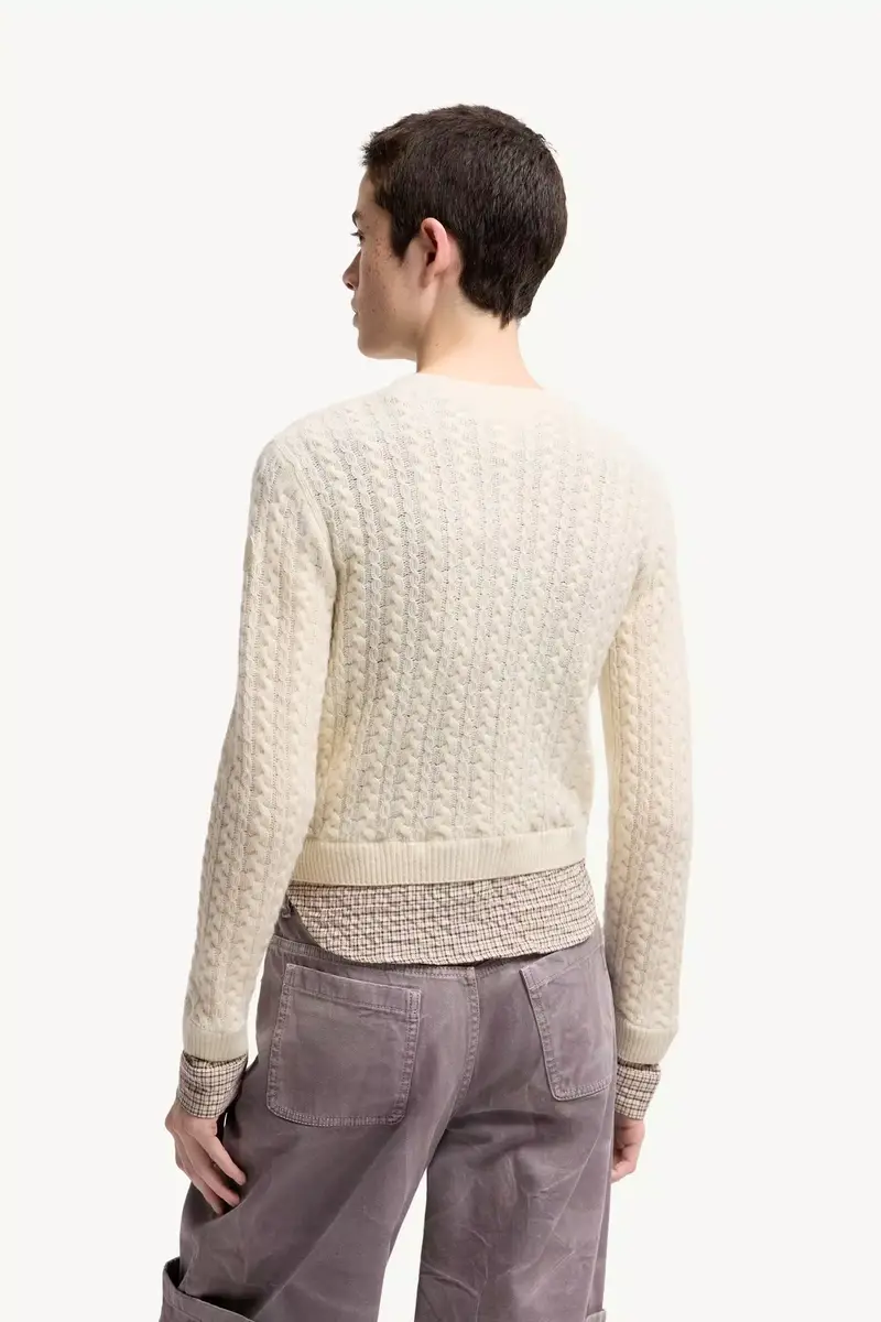 Moncler Cable Knit Wool & Cashmere Blend Cardigan | Thumbnail 6 Moncler Cable Knit Wool & Cashmere Blend Cardigan | Thumbnail 6