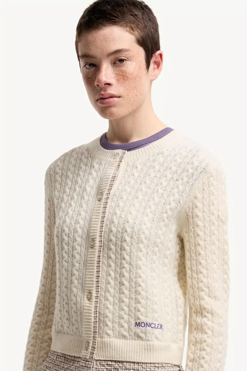Moncler Cable Knit Wool & Cashmere Blend Cardigan | Thumbnail 7 Moncler Cable Knit Wool & Cashmere Blend Cardigan | Thumbnail 7