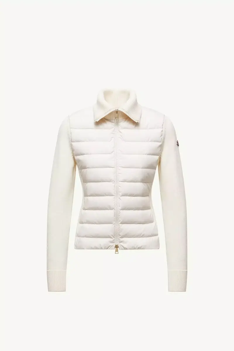 Moncler Padded Zip-up Wool Cardigan | Thumbnail 2 Moncler Padded Zip-up Wool Cardigan | Thumbnail 2