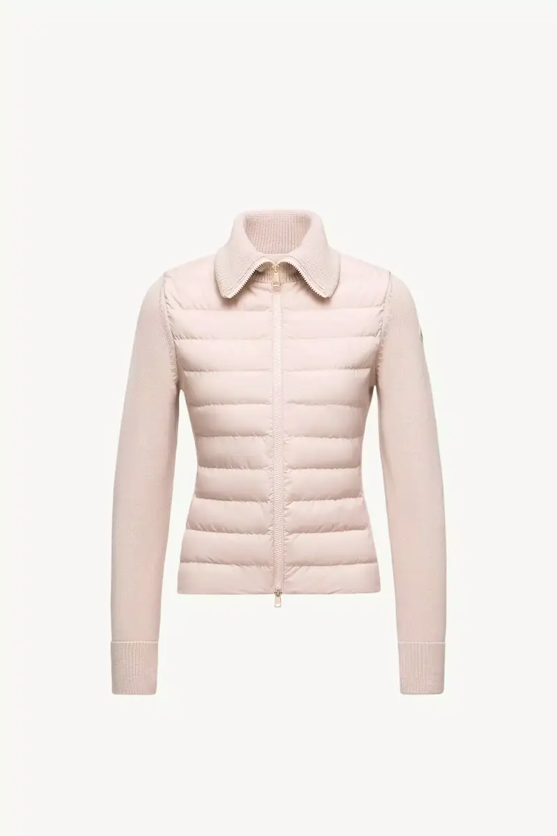 Moncler Padded Zip-up Wool Cardigan | Thumbnail 2 Moncler Padded Zip-up Wool Cardigan | Thumbnail 2