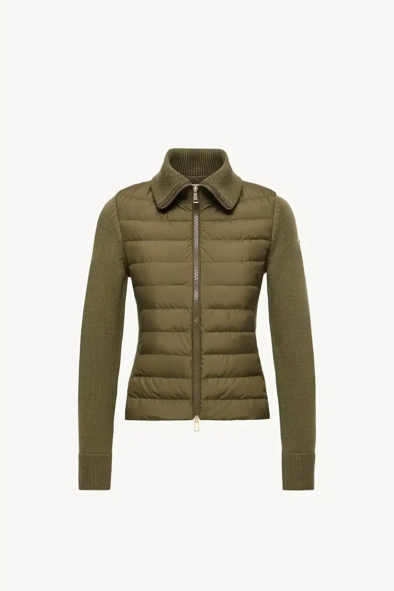 Moncler Padded Zip-up Wool Cardigan | Thumbnail 2 Moncler Padded Zip-up Wool Cardigan | Thumbnail 2