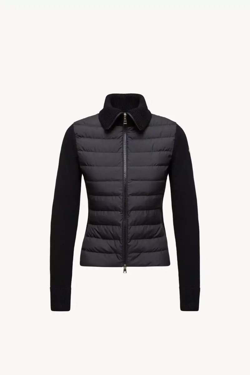 Moncler Padded Zip-up Wool Cardigan | Thumbnail 2 Moncler Padded Zip-up Wool Cardigan | Thumbnail 2