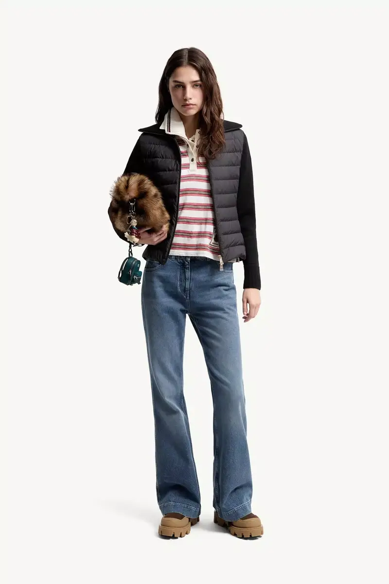 Moncler Padded Zip-up Wool Cardigan | Thumbnail 3 Moncler Padded Zip-up Wool Cardigan | Thumbnail 3