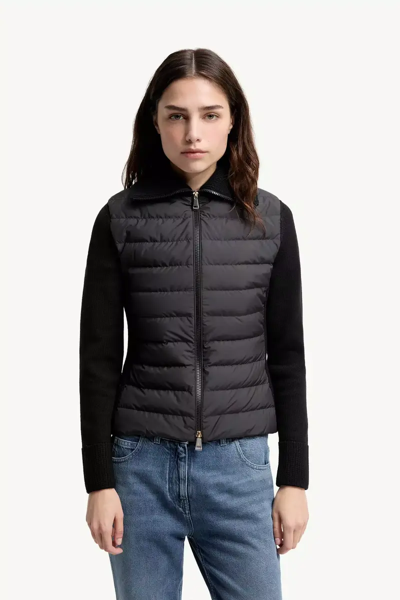 Moncler Padded Zip-up Wool Cardigan | Thumbnail 5 Moncler Padded Zip-up Wool Cardigan | Thumbnail 5