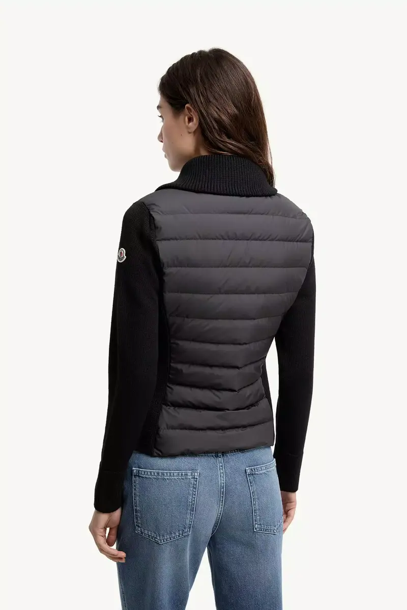 Moncler Padded Zip-up Wool Cardigan | Thumbnail 6 Moncler Padded Zip-up Wool Cardigan | Thumbnail 6