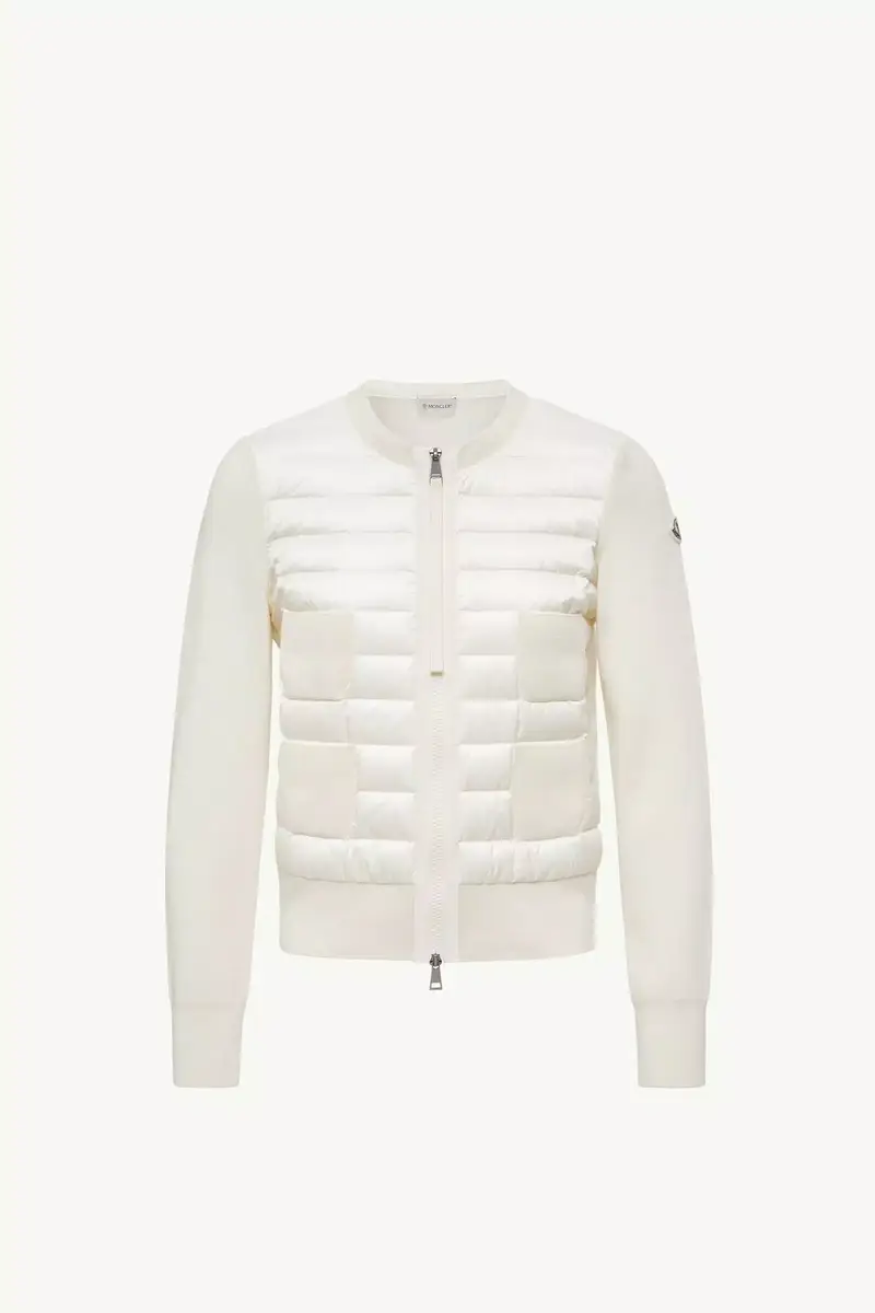 Moncler Padded Wool Zip-up Cardigan | Thumbnail 2 Moncler Padded Wool Zip-up Cardigan | Thumbnail 2