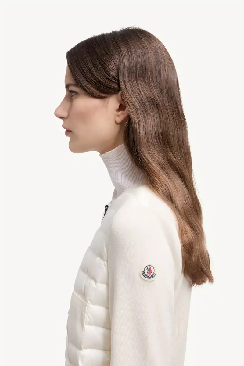 Moncler Padded Wool Zip-up Cardigan | Thumbnail 4 Moncler Padded Wool Zip-up Cardigan | Thumbnail 4