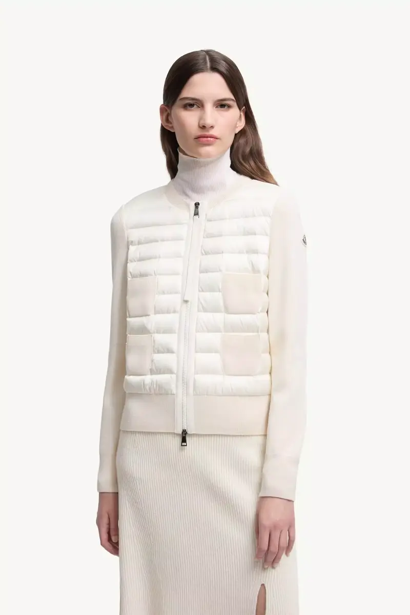 Moncler Padded Wool Zip-up Cardigan | Thumbnail 5 Moncler Padded Wool Zip-up Cardigan | Thumbnail 5