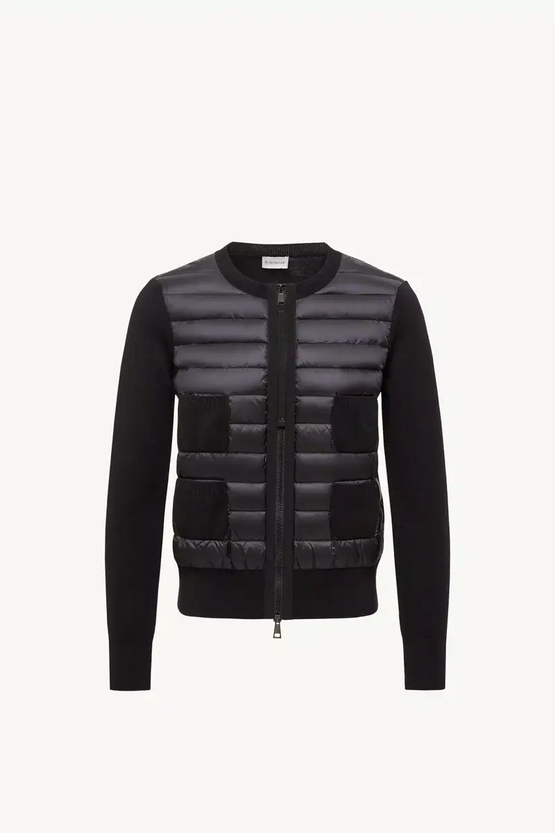 Moncler Padded Wool Zip-up Cardigan | Thumbnail 2 Moncler Padded Wool Zip-up Cardigan | Thumbnail 2