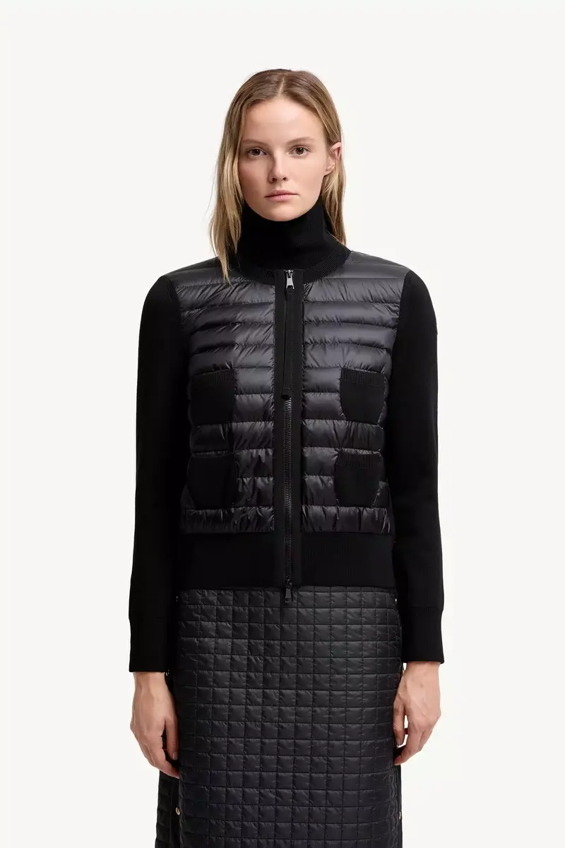 Moncler Padded Wool Zip-up Cardigan | Thumbnail 5 Moncler Padded Wool Zip-up Cardigan | Thumbnail 5
