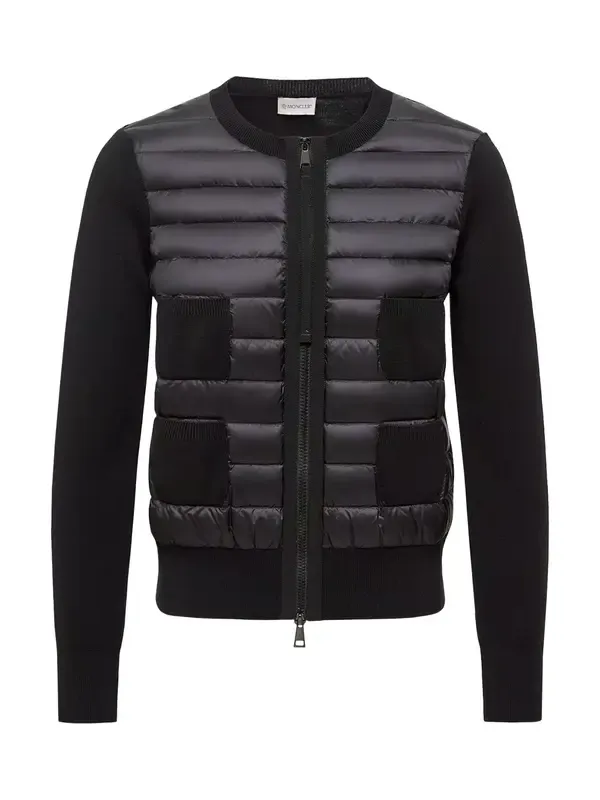 Padded Wool Zip-up Cardigan Padded Wool Zip-up Cardigan