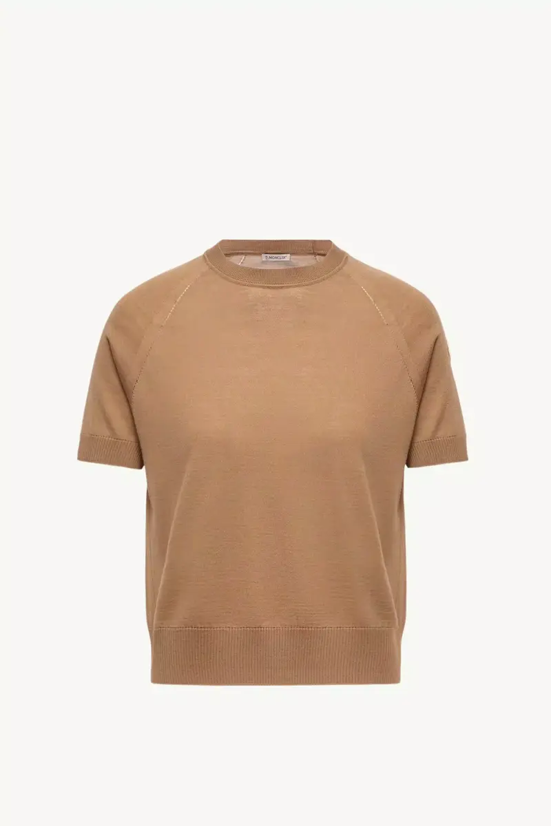 Moncler Short Sleeve Wool Sweater | Thumbnail 2