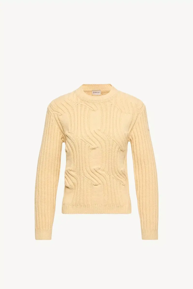 Moncler Chain Knit Cotton Blend Sweater | Thumbnail 2 Moncler Chain Knit Cotton Blend Sweater | Thumbnail 2