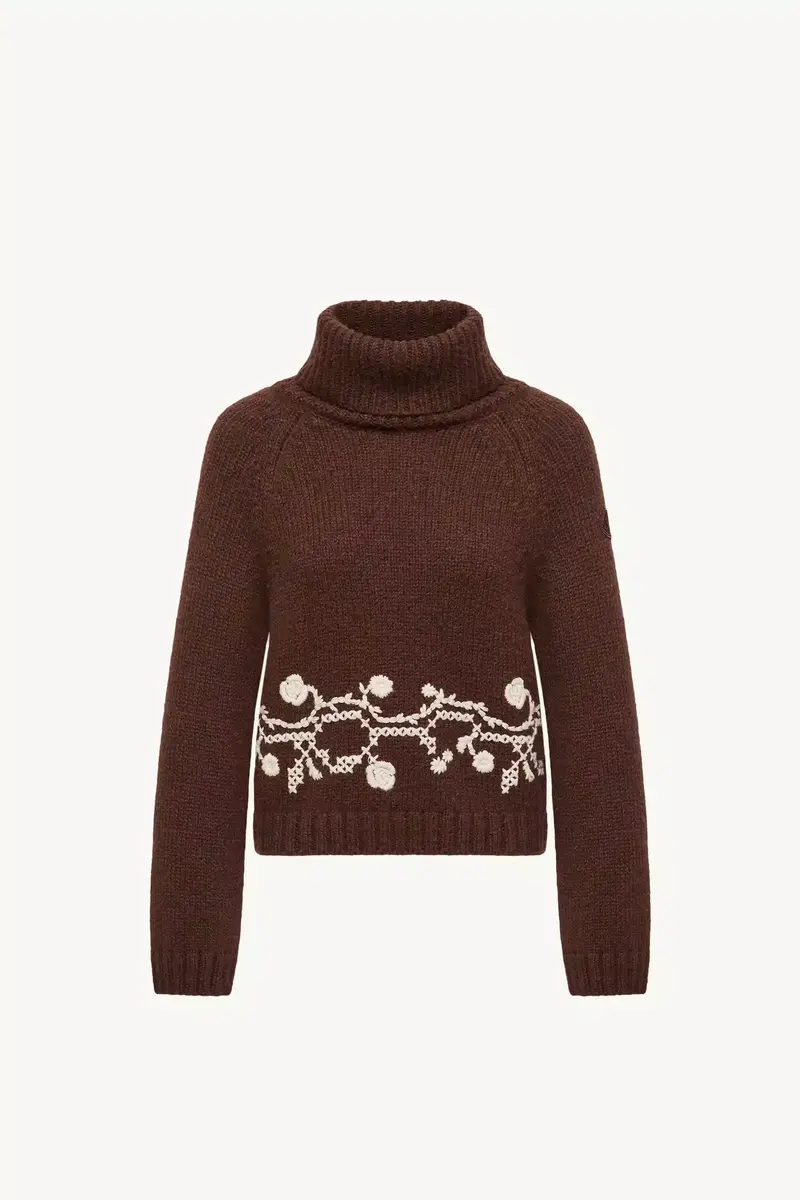 Moncler Alpaca Blend Embroidered Turtleneck | Thumbnail 2