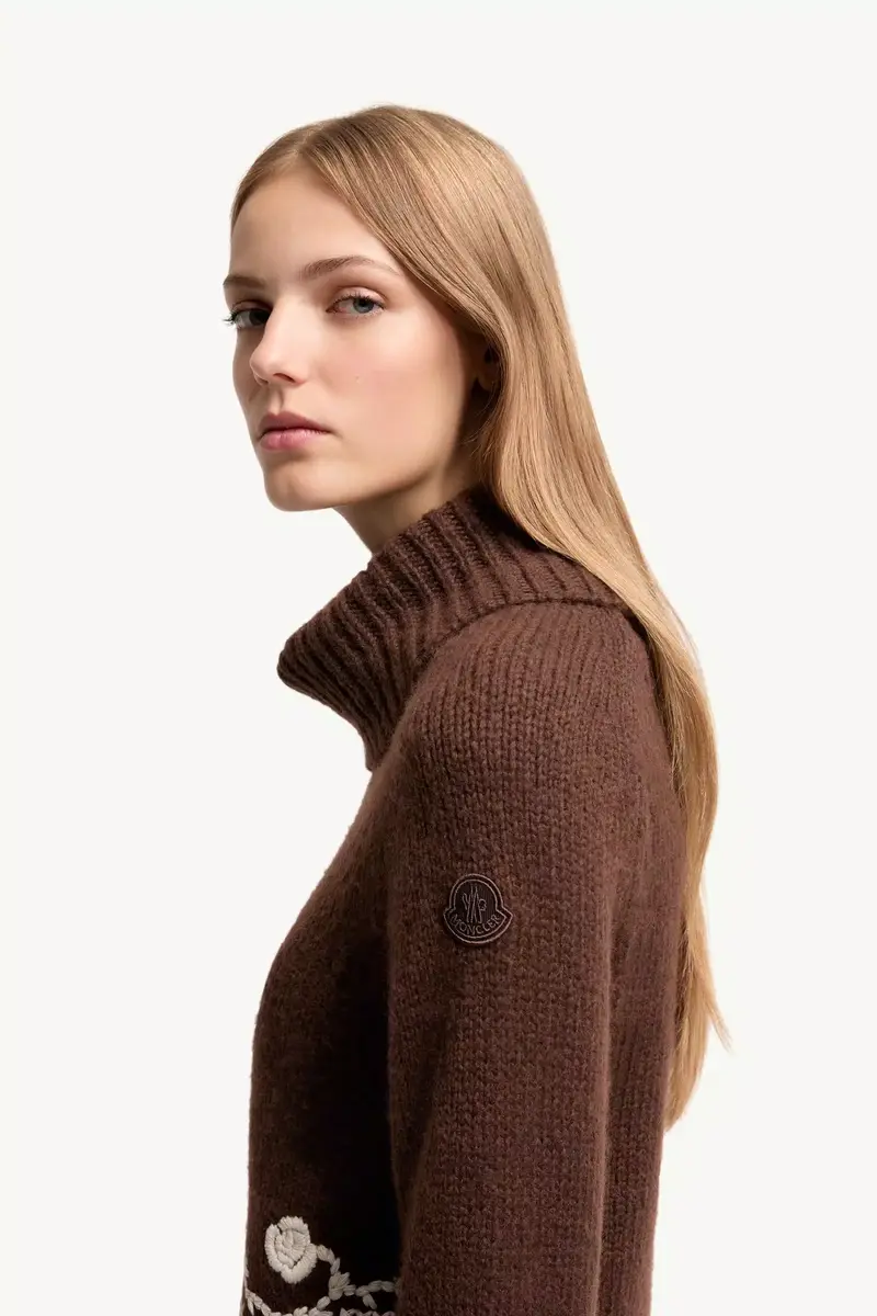 Moncler Alpaca Blend Embroidered Turtleneck | Thumbnail 4