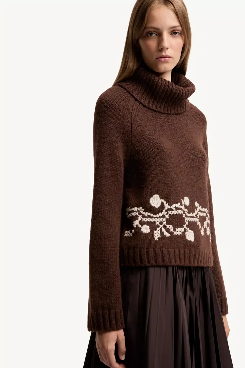 Moncler Alpaca Blend Embroidered Turtleneck | Thumbnail 7