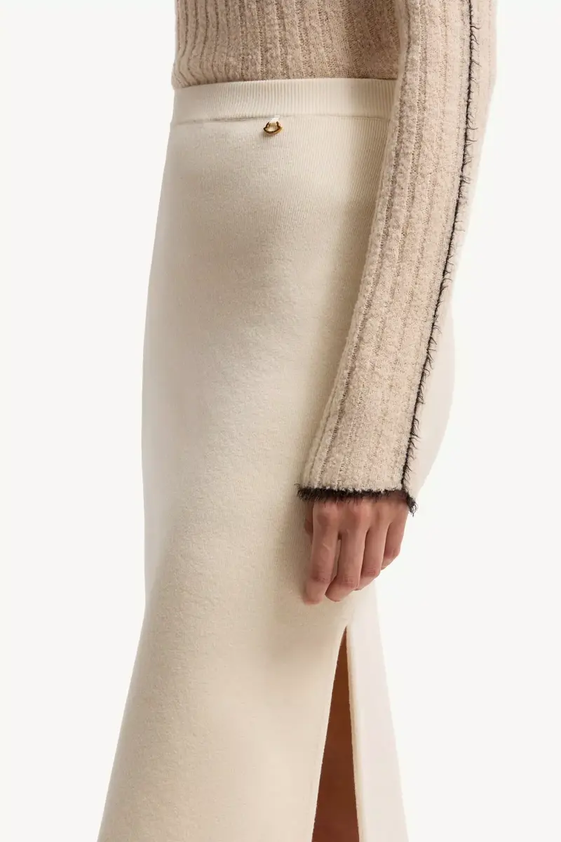 Moncler Wool & Cashmere Blend Midi Skirt | Thumbnail 3